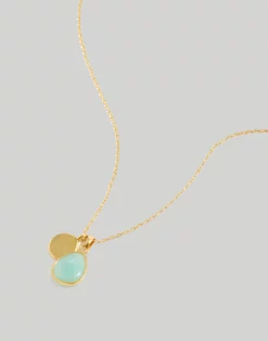 Madewell Stone Collection Amazonite Pendant Necklace