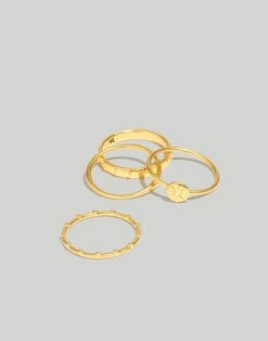 Madewell Etched Pinwheel Stacking Ring Set