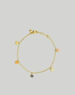 Madewell Enamel Floral Charm Anklet