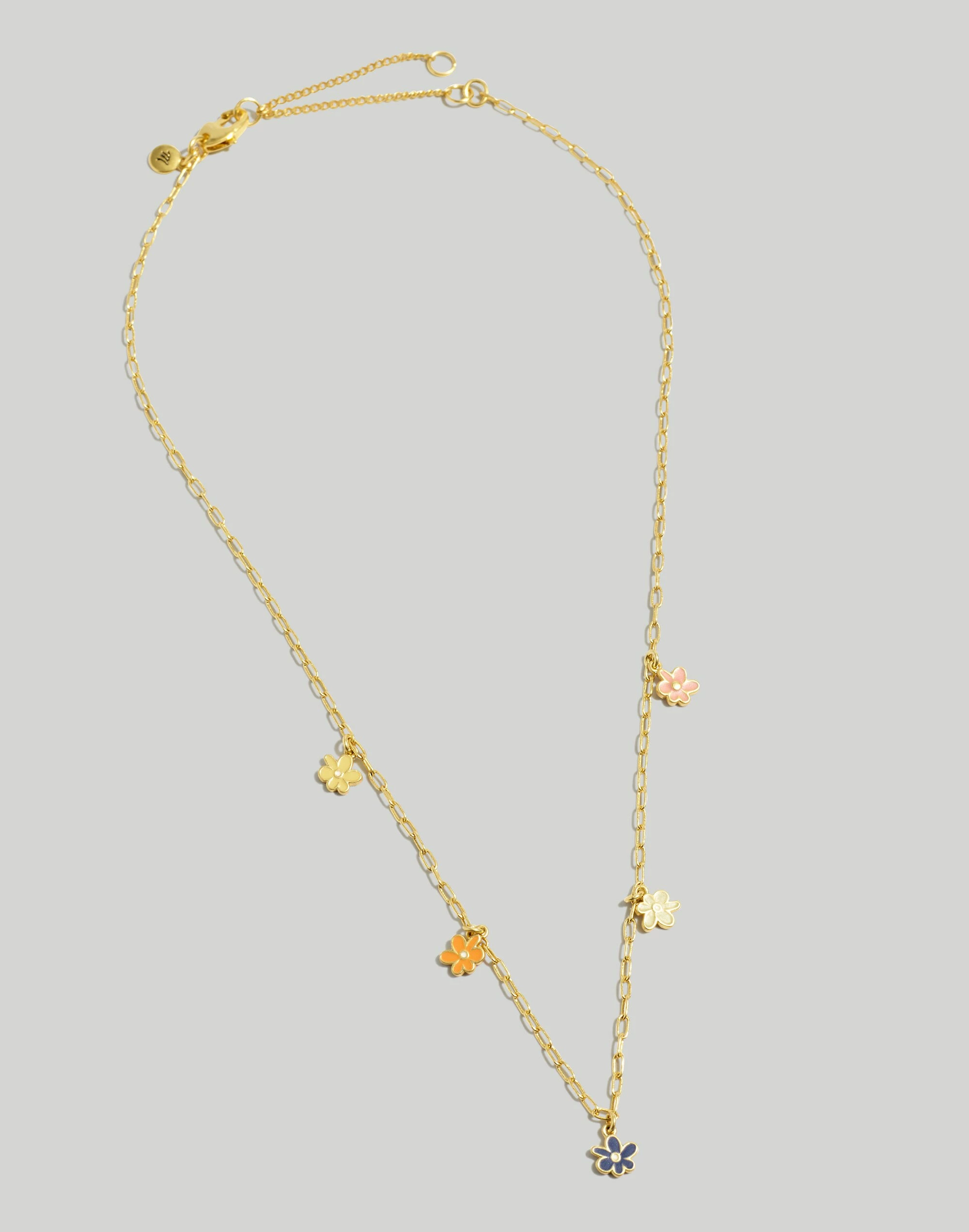 Madewell Enamel Floral Charm Necklace - Image 3
