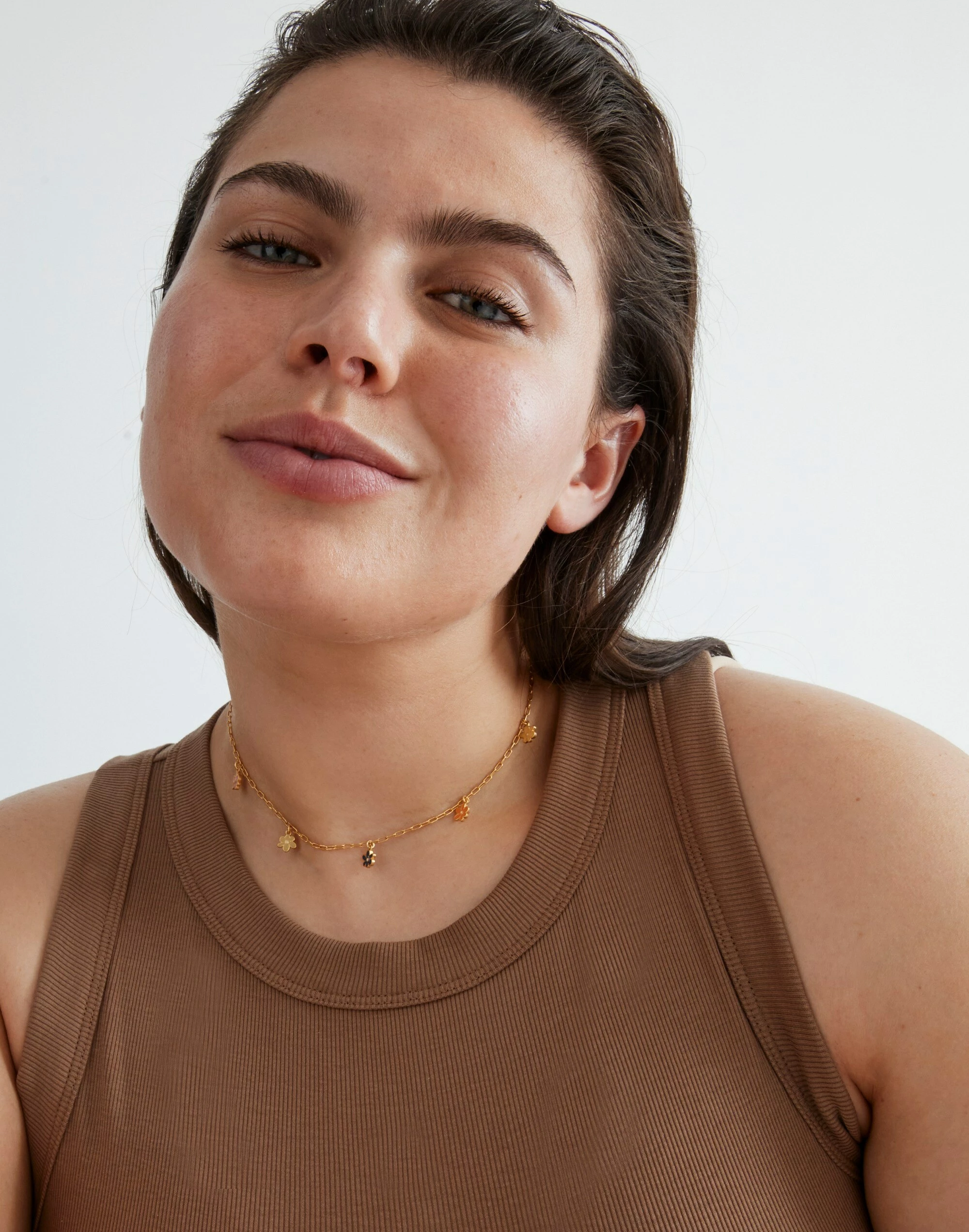 Madewell Enamel Floral Charm Necklace - Image 2