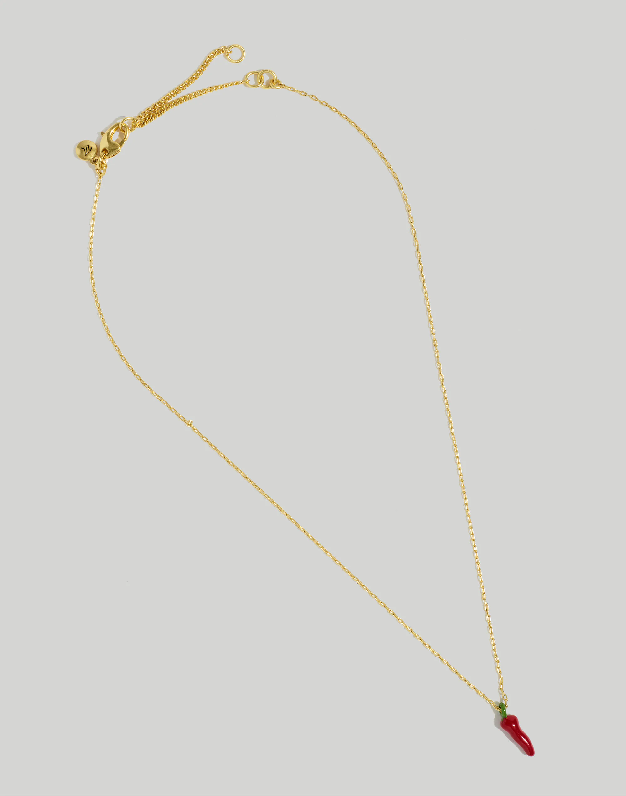 Madewell Enamel Chili Pepper Pendant Necklace - Image 3
