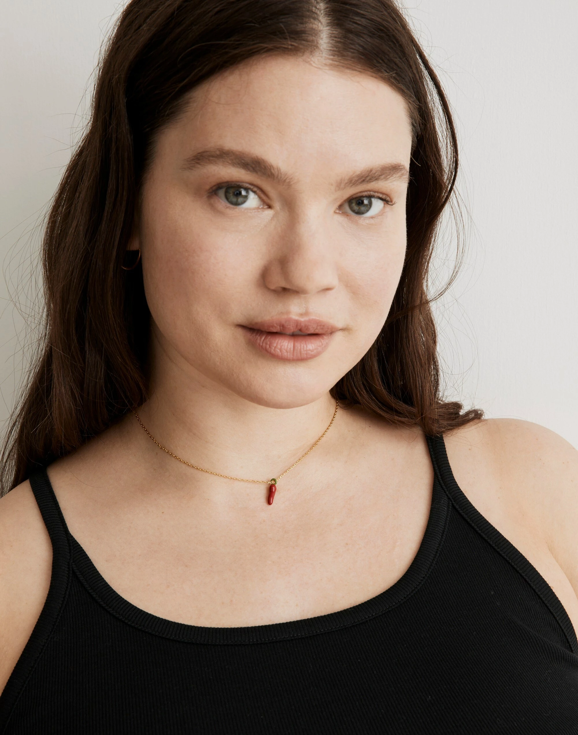 Madewell Enamel Chili Pepper Pendant Necklace - Image 2