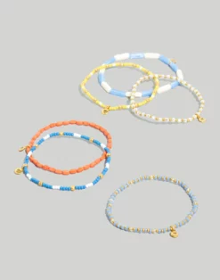 Madewell Six-Pack Freshwater Pearl Stretchy Bracelet Set