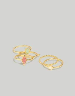 Madewell Stone Collection Stacking Ring Set