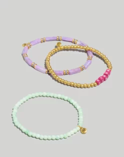 Madewell Three-Pack Tired Beaded Bracelet Set