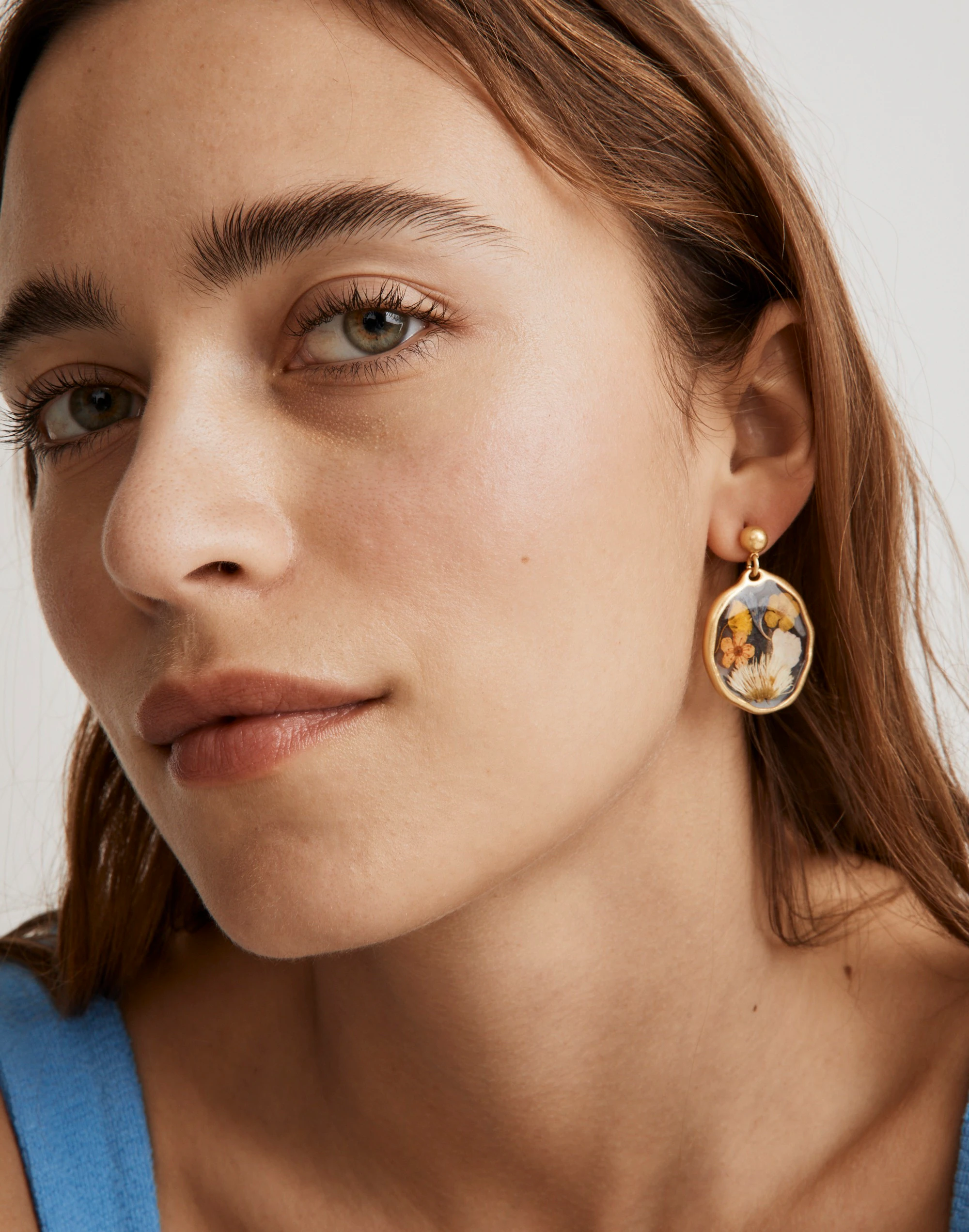 Madewell Pressed Floral Drop Earrings - Image 2