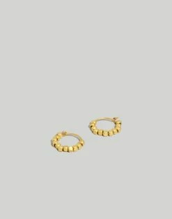 Madewell Tonal Beaded Huggie Hoop Earrings