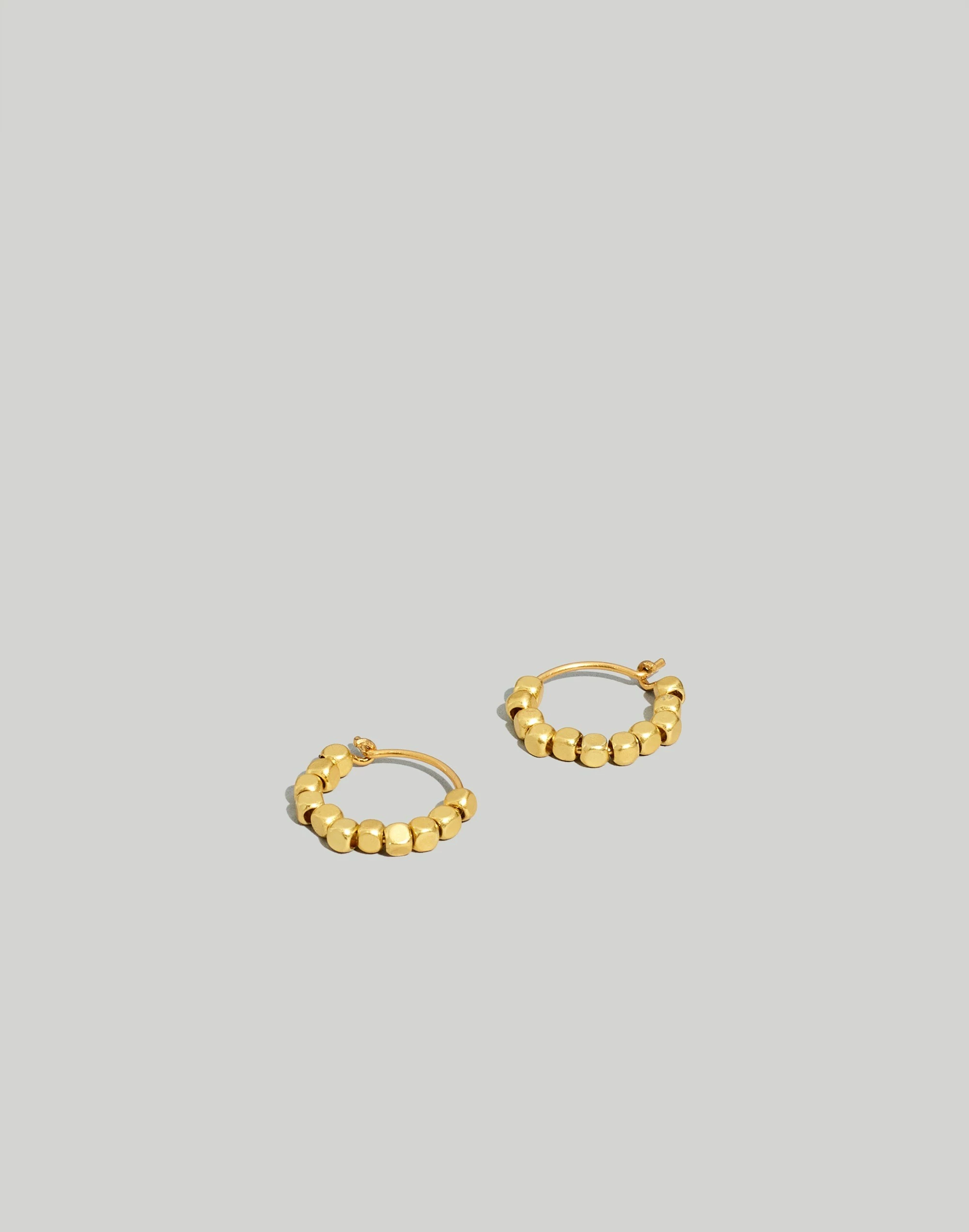 Madewell Tonal Beaded Huggie Hoop Earrings