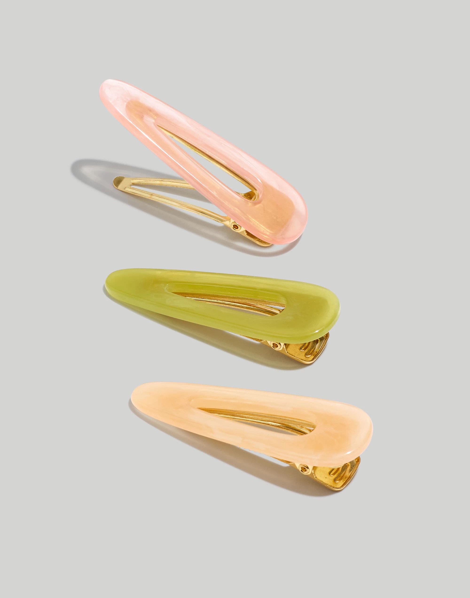 Madewell Three-Pack Milky Resin Hair Clips - Image 2