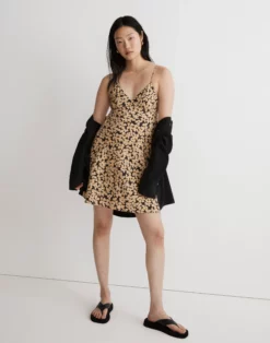 Madewell Layton Mini Slip Dress In Bonsai Bloom