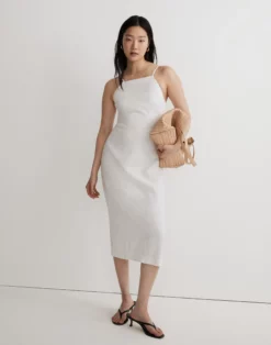 Madewell Goldie Midi Dress In 100% Linen