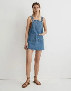 Madewell Denim Overall Mini Dress In Groveson Wash