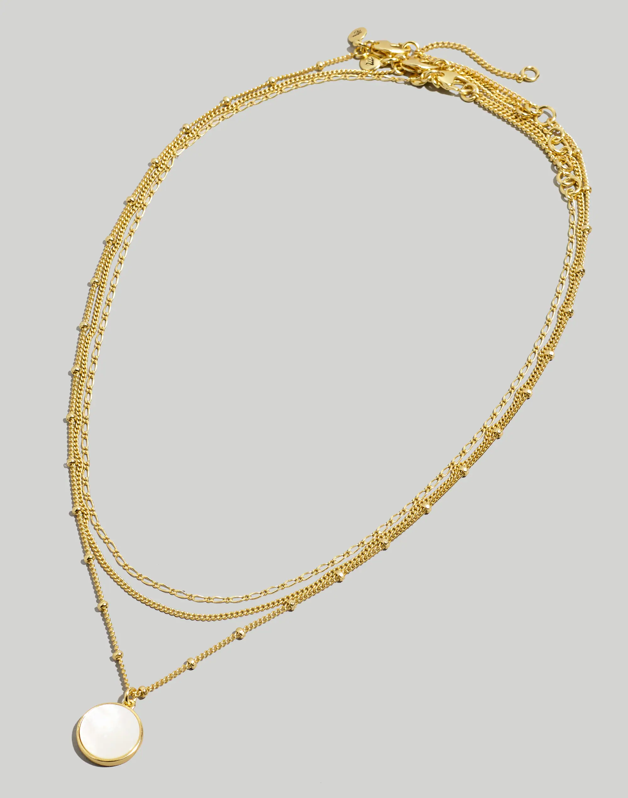 Madewell Three-Pack Mother Of Pearl Necklace Set - Image 3
