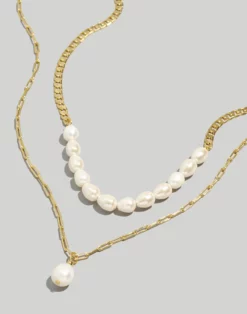 Madewell Two-Piece Freshwater Pearl Necklace Set