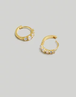 Madewell Stone Huggie Hoop Earrings