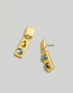 Madewell Glass Stone Statement Earrings