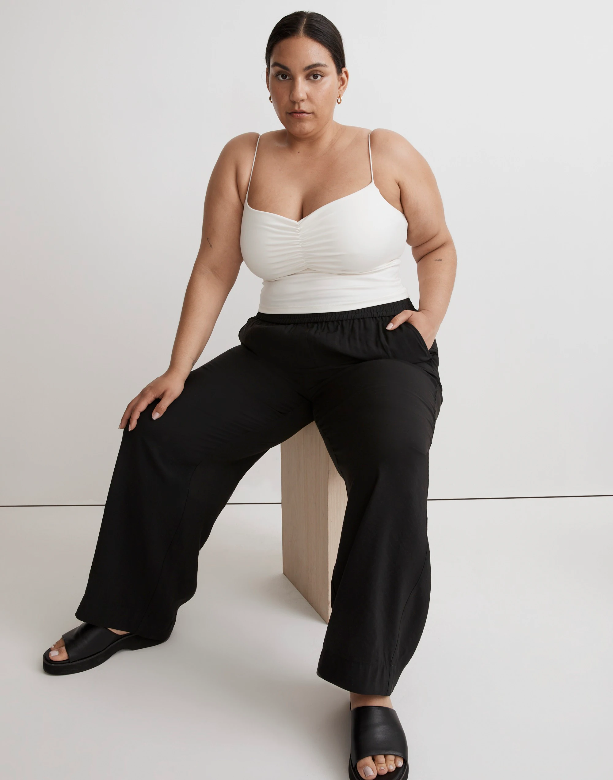 Madewell Plus MWL Flex Sweetheart Crop Tank Top