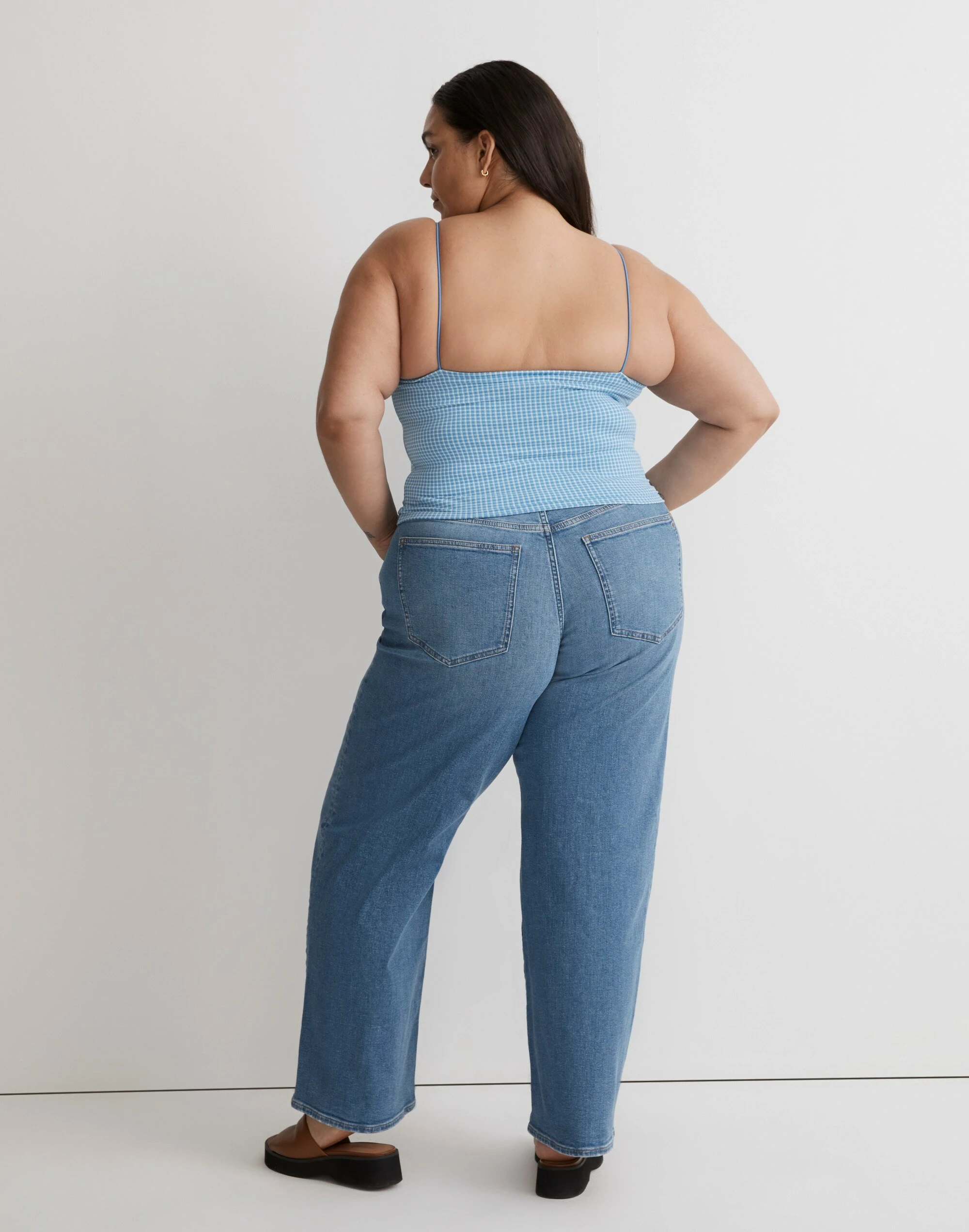 Madewell Plus MWL Flex Sweetheart Crop Tank Top In Gingham - Image 3