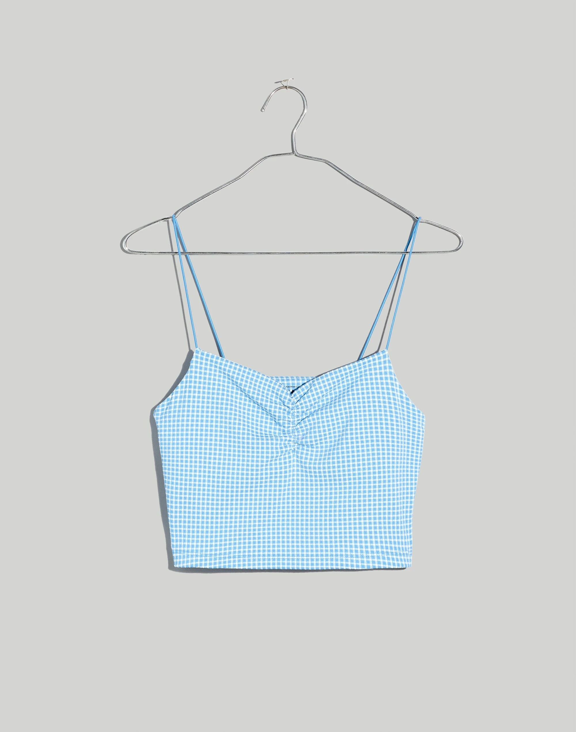 Madewell Plus MWL Flex Sweetheart Crop Tank Top In Gingham - Image 5