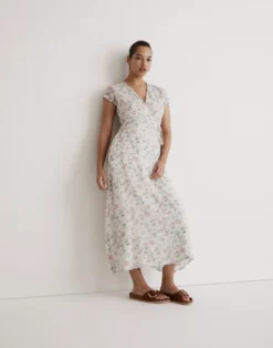 Madewell X Reistor Floral Wrap Maxi Dress