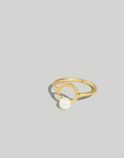 Madewell Freshwater Pearl Circle Statement Ring