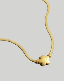 Madewell Puffy Charm Herringbone Necklace