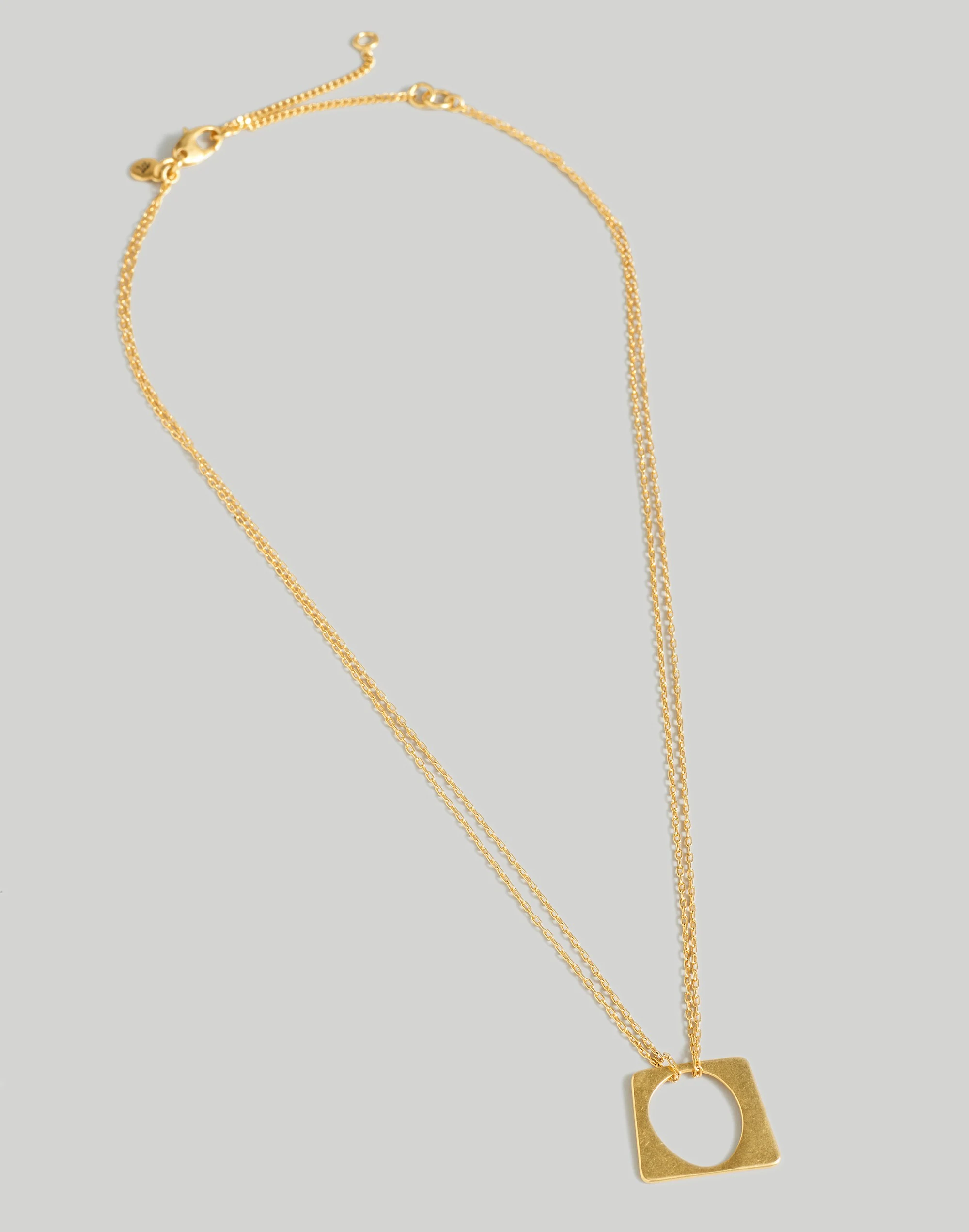 Madewell Cutout Double Chain Pendant Necklace - Image 3